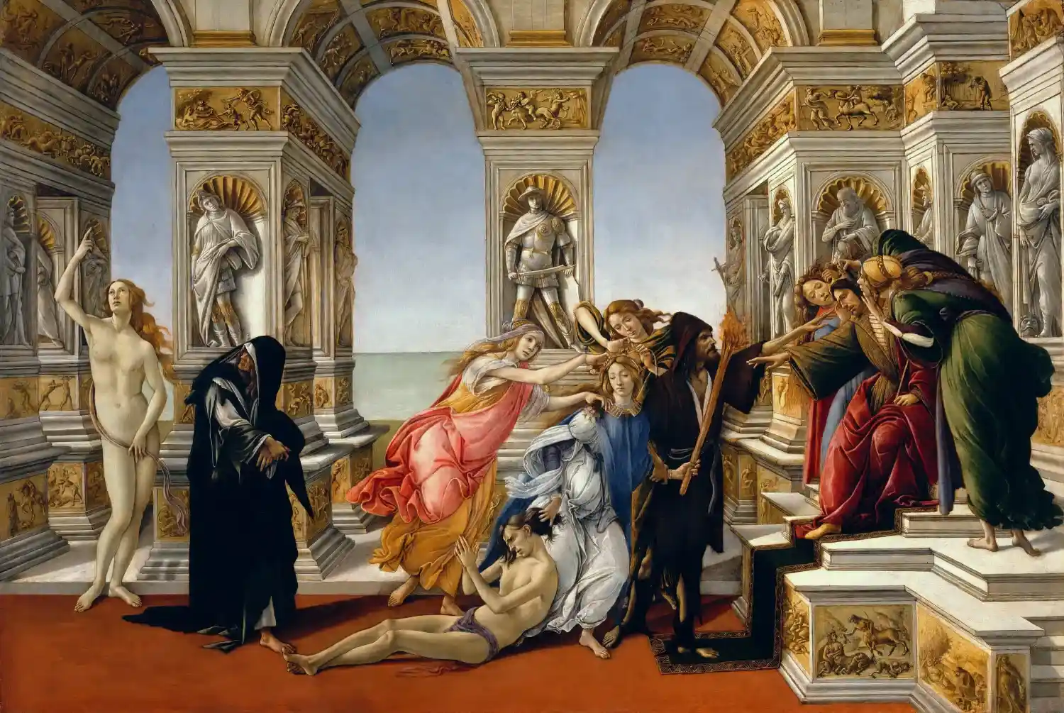 Sandro Botticelli, La calumnia de Apeles (1495)