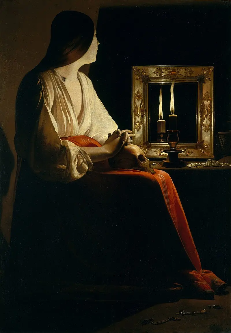 Georges de La Tour, Magdalena penitente con dos velas, c. 1625