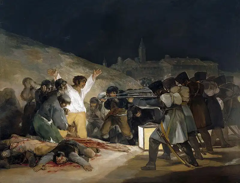 El 3 de mayo en Madrid (1814). Los fusilamientos en la montaña del Príncipe Pío, Francisco Goya.