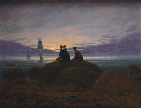 C. D. F. Luna saliendo sobre el mar (1822)